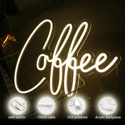 Coffee 5V USB LED Neon Sign - Budget Friendly
