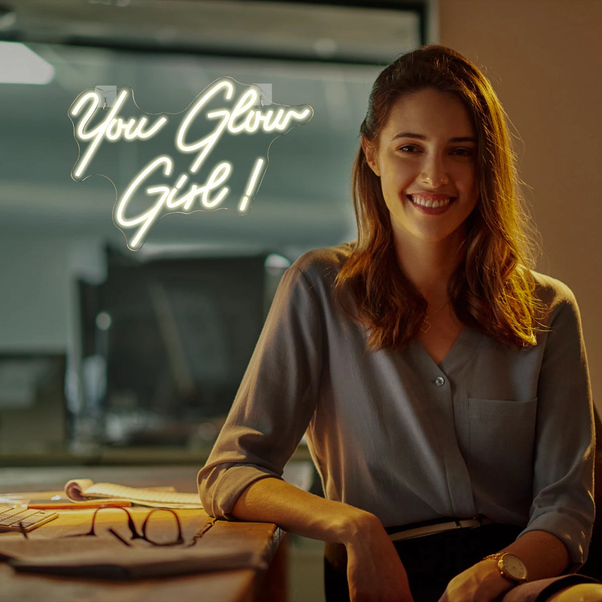 Você Arrasa Garota Letreiro de LED 5V USB - Econômico