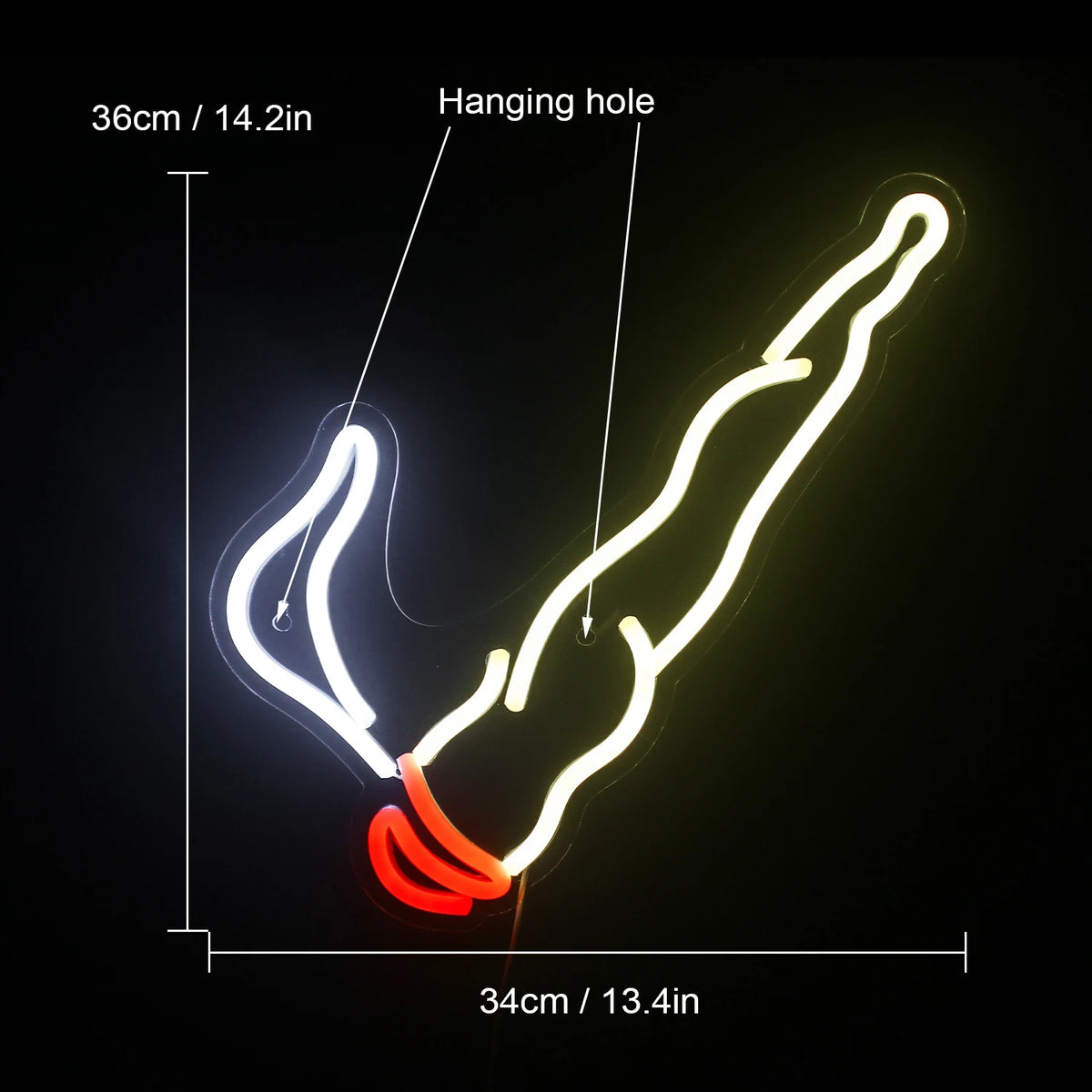 Motivo de tabaco – letreiro de néon LED (5 V USB)