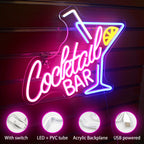 Letreiro de LED USB 5V para Bar de Coquetéis - Econômico
