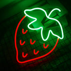 Morango – letreiro de néon LED (5 V USB)