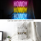 HOWDY HOWDY HOWDY – letreiro de néon LED (5 V USB)