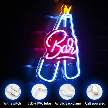 Bar 5V USB LED Neon Sign - Budget Friendly