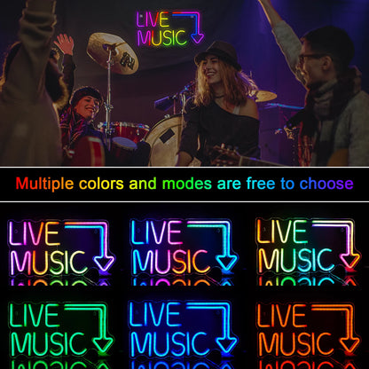 Live Music 5V USB LED Neon Sign - Budget Friendly