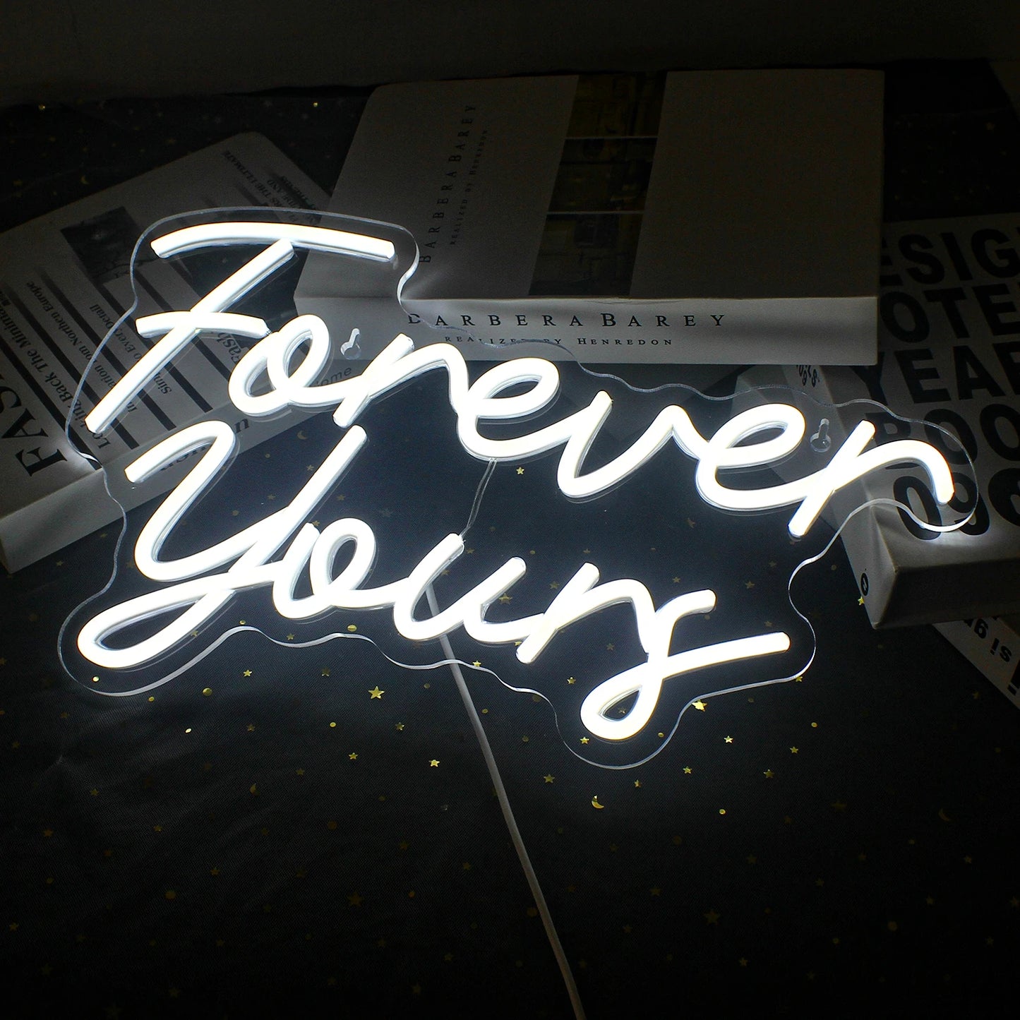 Forever Yours 5V USB Letreiro de LED - Econômico