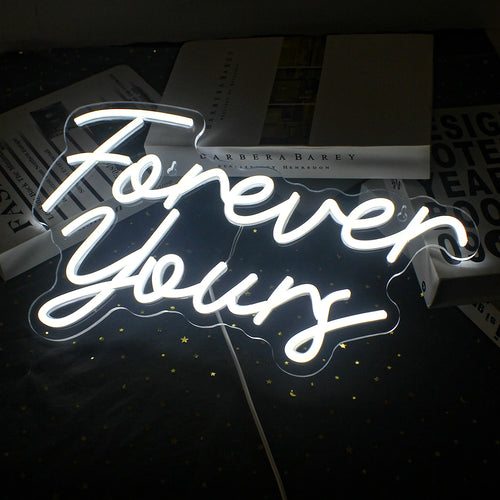 Forever Yours – letreiro de néon LED (5 V USB)
