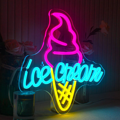 Ice Cream 5V USB LED Neon Sign - Budget Friendly