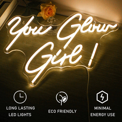 Você Arrasa Garota Letreiro de LED 5V USB - Econômico