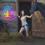 Cowboy Boot 5V USB LED Neon Sign - Budget Friendly