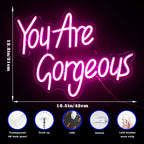 You Are Gorgeous – reclame luminoso em néon LED (5 V USB)