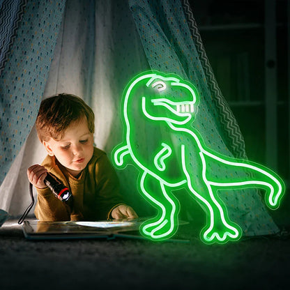 Sinal de Neon LED Dinossauros Divertidos 5V USB - Econômico