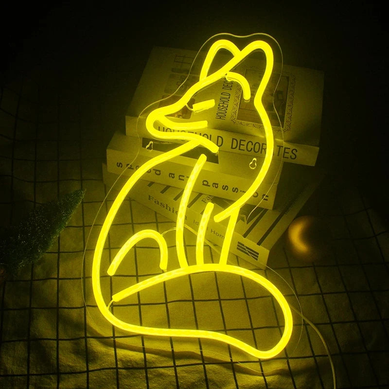 Letreiro de LED USB 5V Raposa - Econômico
