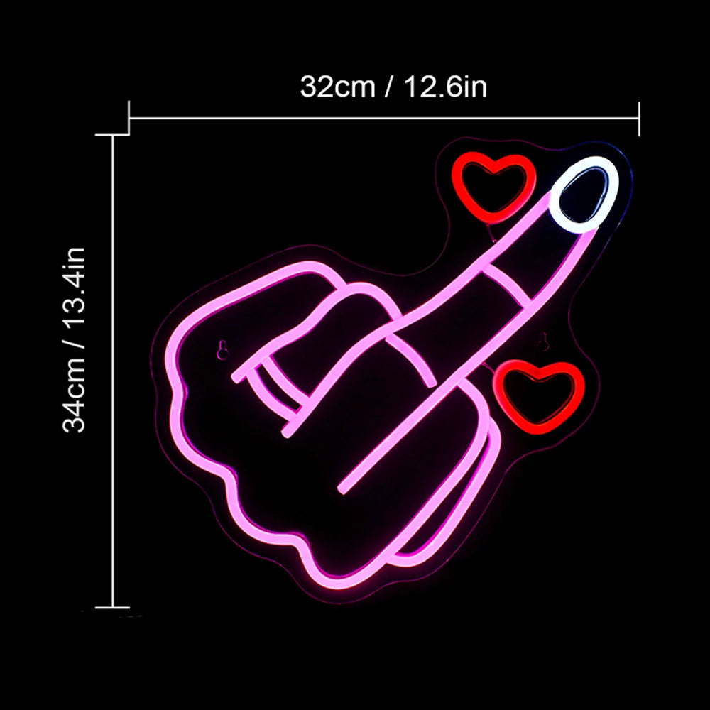 Gesture 5V USB LED Neon Sign - Budget Friendly