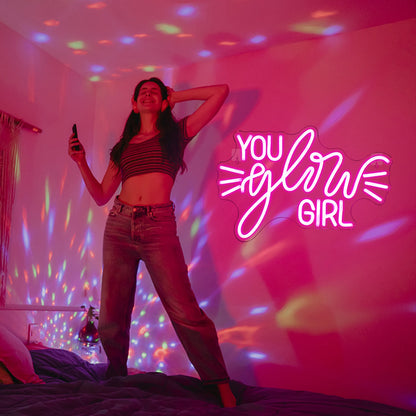 Você Brilha Garota Letreiro de LED 5V USB - Econômico