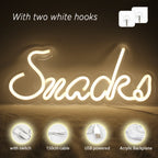 Snacks – reclame luminoso em néon LED (5 V USB)