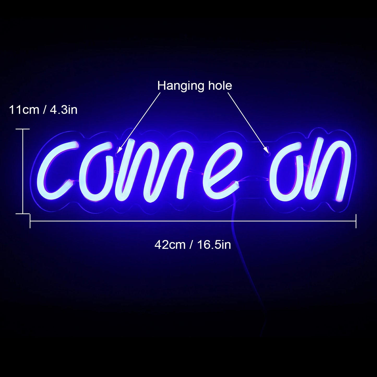 Come On 5V USB LED Neon Sign - Budget Friendly