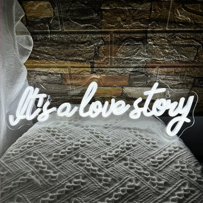 É uma história de amor 5V Mini USB Letreiro de LED - Econômico