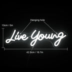 Live Young – letreiro de néon LED (5 V USB)