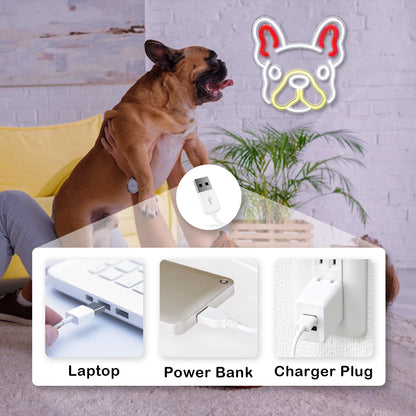 Letreiro de LED de Cachorrinho 5V USB - Econômico