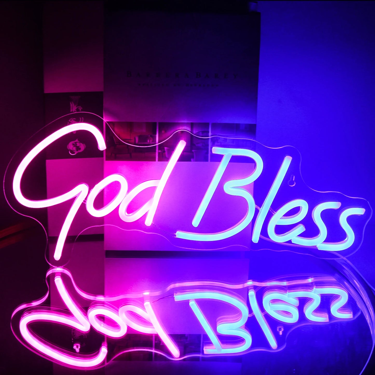 Deus Abençoe 5V USB Letras de LED - Econômico