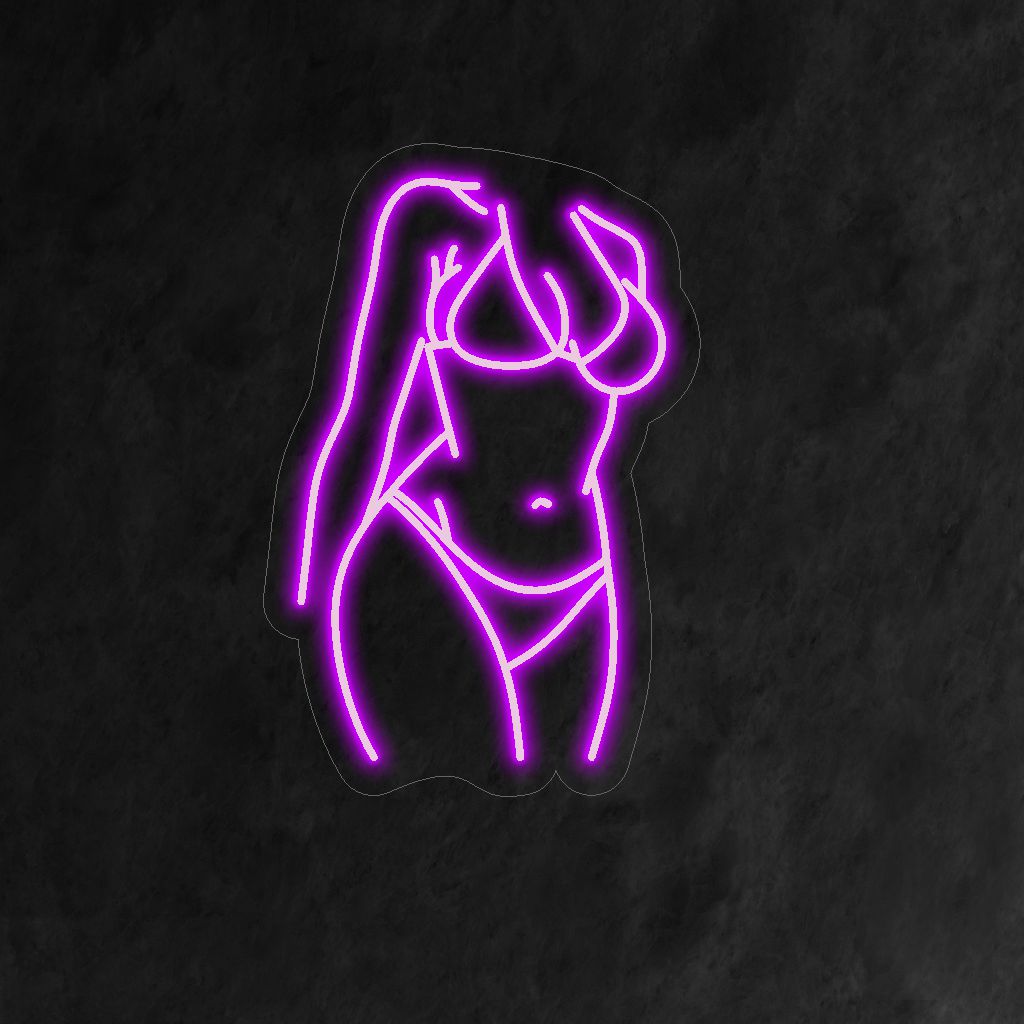 "Sexy Lady Neon Letreiro" acrescenta um toque de glamour com sua silhueta sensual, lançando um brilho cativante e provocante em seu espaço.