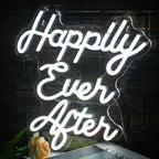 Happily Ever After – letreiro de néon LED (5 V USB)
