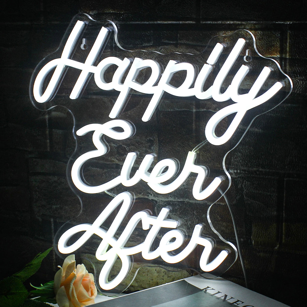 Happily Ever After – letreiro de néon LED (5 V USB)