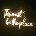 This must be the place – letreiro de néon LED (5 V USB)