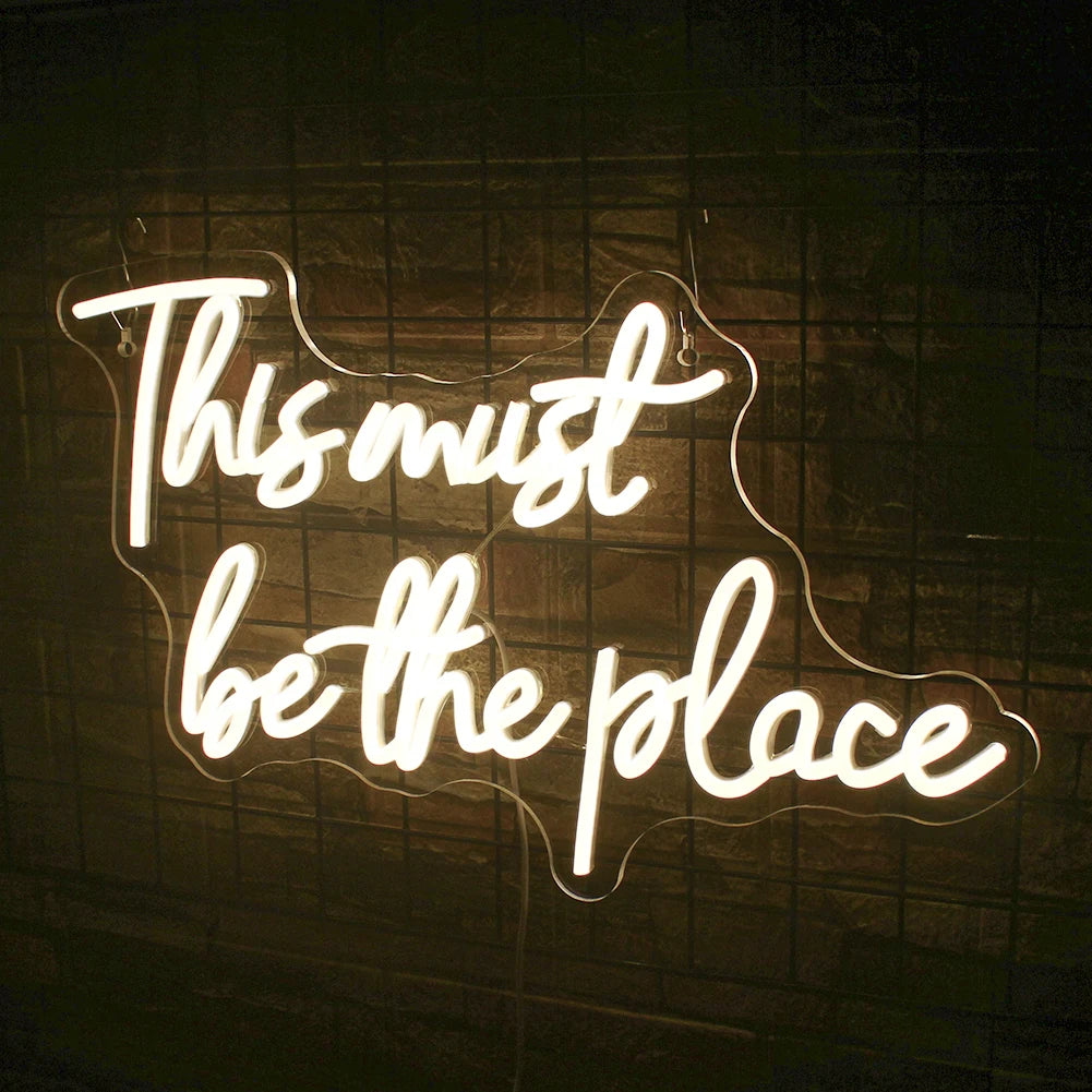 This must be the place – letreiro de néon LED (5 V USB)