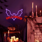 Halloween – Morcego – letreiro de néon LED (5 V USB)