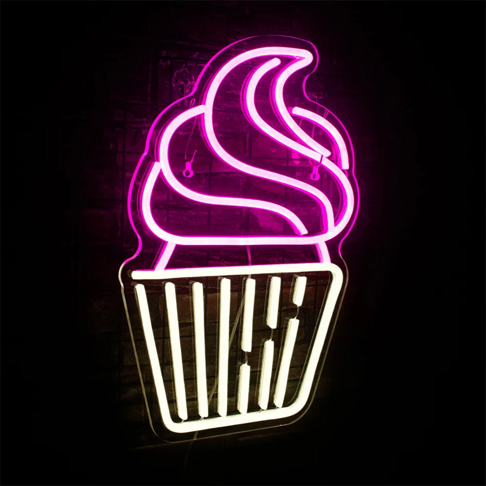 Letreiro de LED Cupcake 5V USB - Econômico