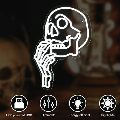 Skull 5V USB LED Neon Sign - Budget Friendly