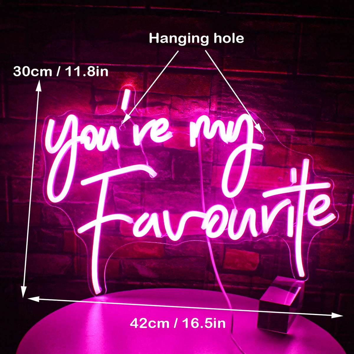 You're My Favourite – letreiro de néon LED (5 V USB)