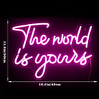 The World Is Yours – letreiro de néon LED (5 V USB)