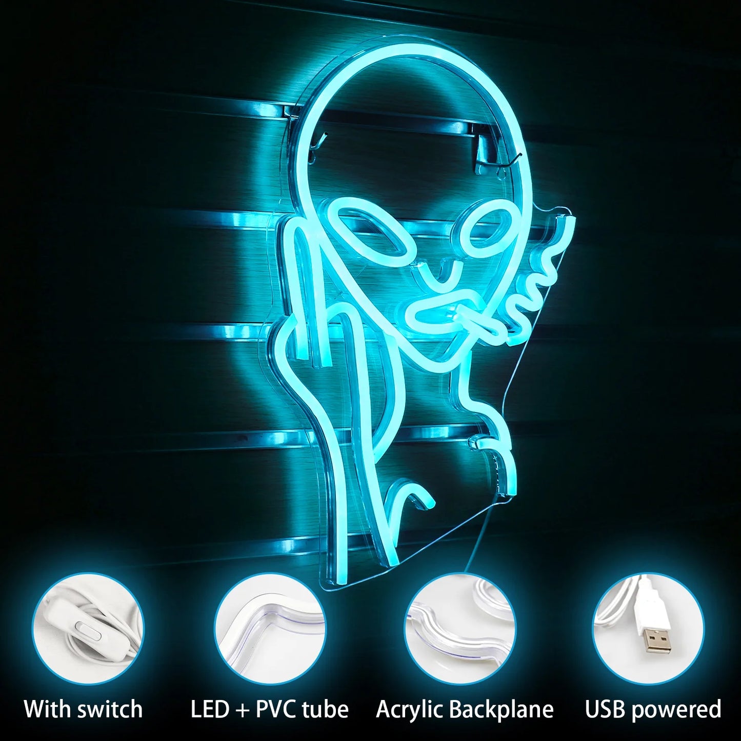 Placa de LED Alienígena Fumante 5V USB - Econômica