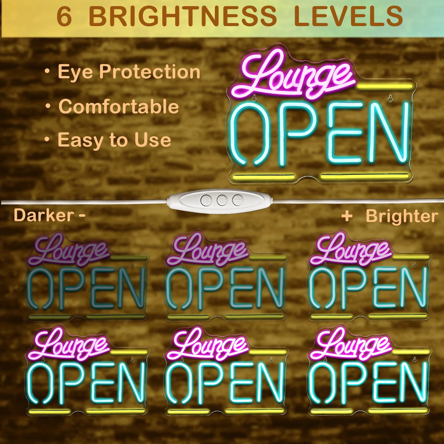 Lounge Open 5V USB LED Neon Sign - Budget Friendly