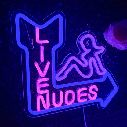 Live Nudes Girl 5V USB LED Neon Sign - Budget Friendly