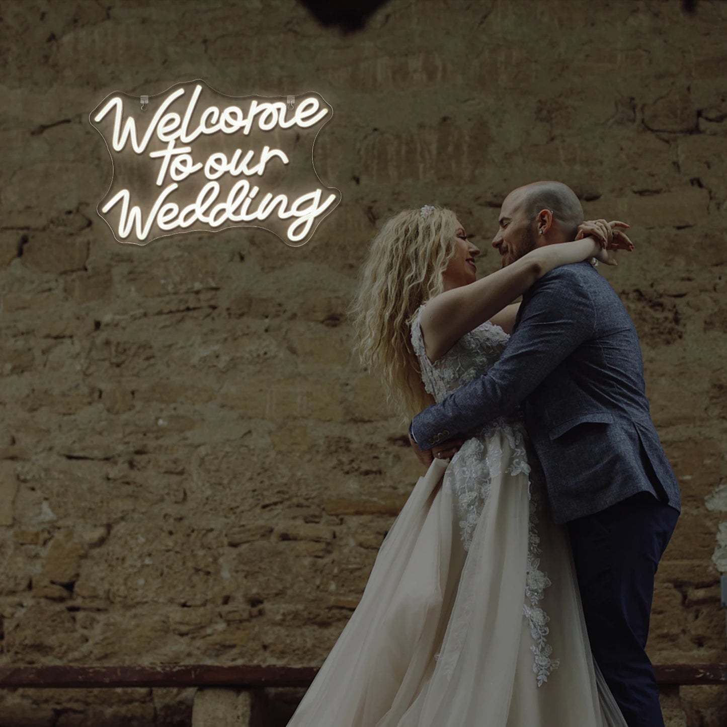 Bem-vindo ao Nosso Casamento Letreiro de LED USB 5V - Econômico