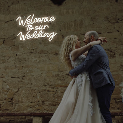 Bem-vindo ao Nosso Casamento Letreiro de LED USB 5V - Econômico