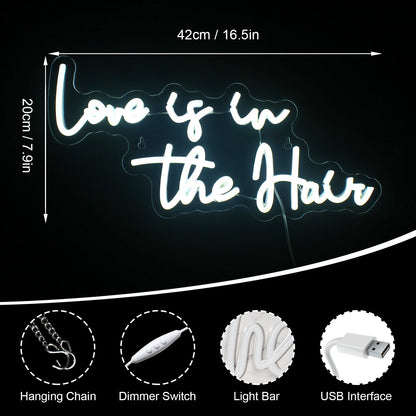 Amor no Cabelo 5V USB Letreiro de LED - Econômico