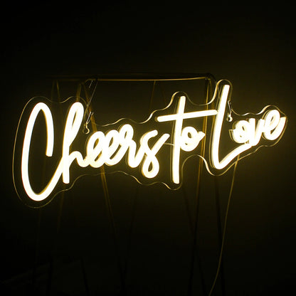 Cheers to Love 5V USB Letreiro de LED - Econômico