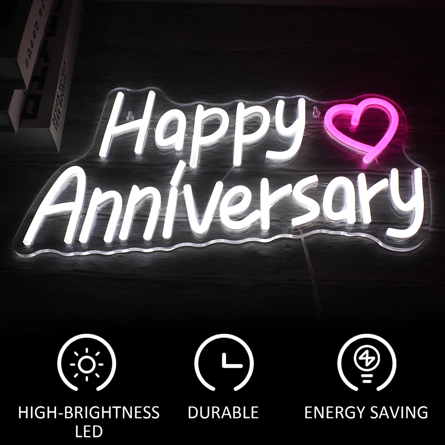 Letreiro de LED "Feliz Aniversário" 5V USB - Econômico