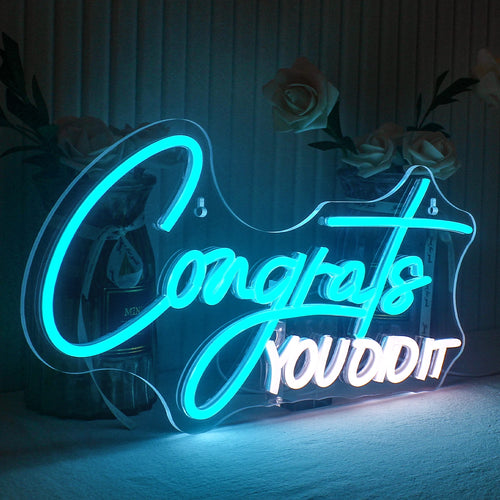 Congrats You Did It – letreiro de néon LED (5 V USB)