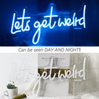 Lets Get Weird 5V USB LED Neon Sign - Budget Friendly