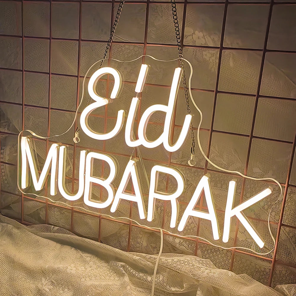 Letreiro de LED USB 5V de Eid Mubarak - Econômico