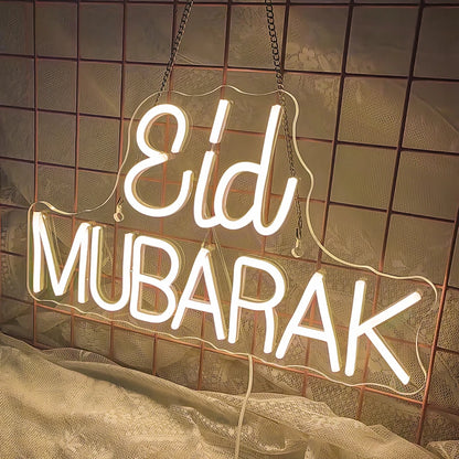 Letreiro de LED USB 5V de Eid Mubarak - Econômico