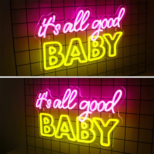 It's All Good Baby – letreiro de néon LED (5 V USB)