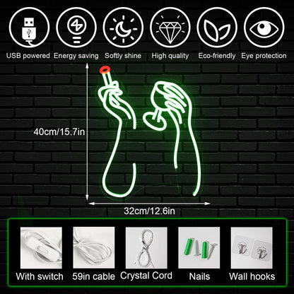 Smoking and Drinking 5V USB LED Neon Sign - Budget Friendly