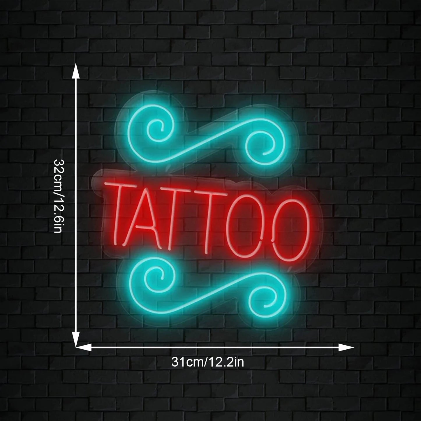 TATUAGEM Letreiro de LED USB 5V - Econômico