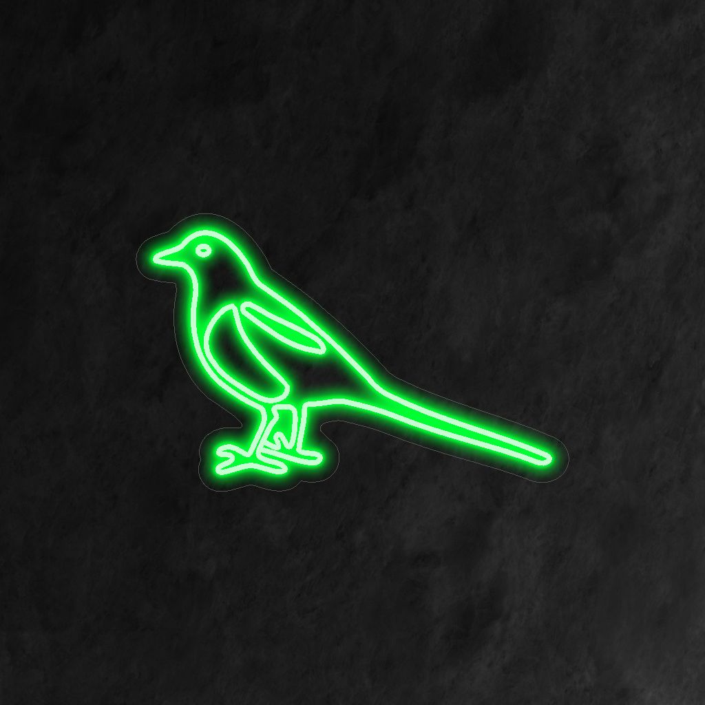 "Placa de neon Sparrow" acrescenta um toque de natureza com sua silhueta delicada, lançando um brilho suave para uma atmosfera serena e convidativa em seu espaço.
